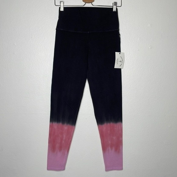 Electric & Rose Womens Sz Large Sunset Legging in Onyx & Pink - Picture 2 of 8